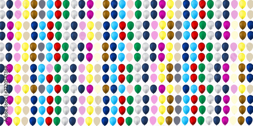 Abstract colorful balloons grid mosaic pattern background vector illustration. Bright celebration party balloon texture backdrop on white background.