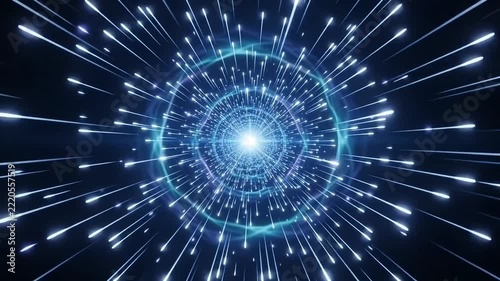 Merging Black Holes Creating Gravitational Waves Ripples in Space-Time