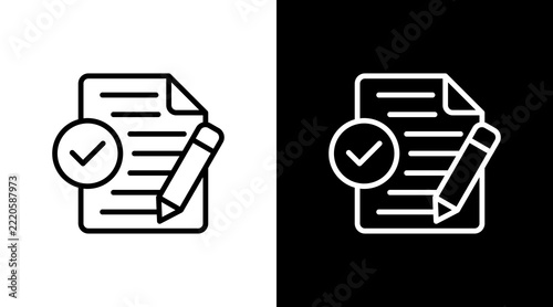 Comply White Icon Set Design