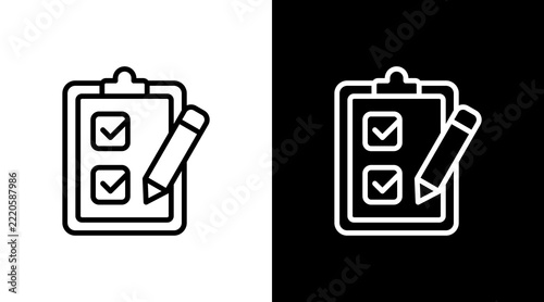 Task White Icon Set Design