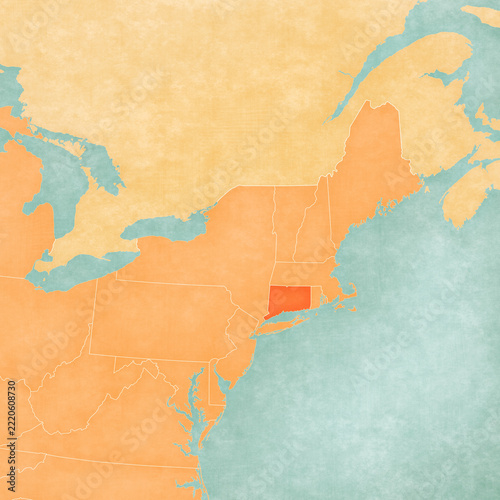 Map of Northeastern United States - Connecticut