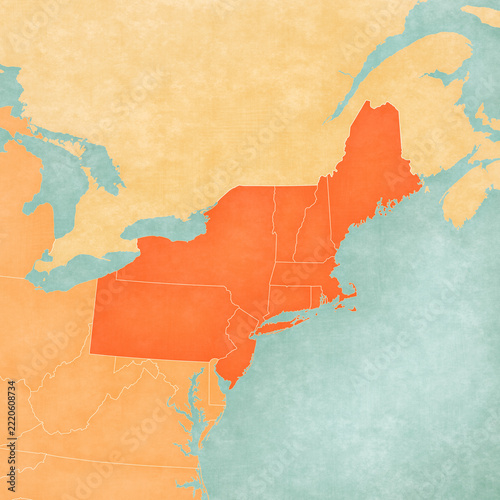 Map of Northeastern United States - All states
