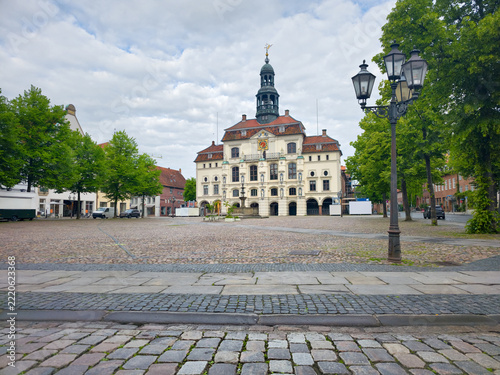 Luneburg, Germany - view of baroque style historic Town Hall (Rathaus)