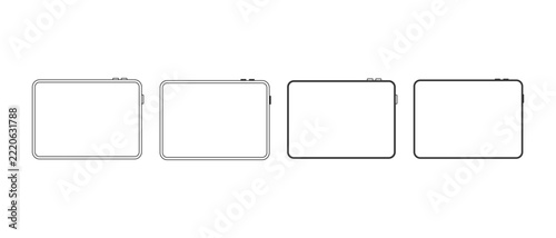 Frame Folded New Mobile Phone Mockup. Foldable Smartphone Screen Vector Illustration