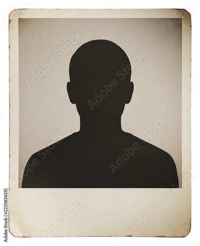 Silhouette Portrait of a Person in a Vintage Frame.
