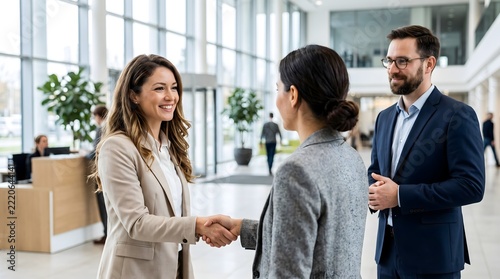 Business people handshake