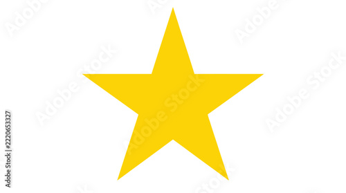 Golden Five-Pointed Star Icon on White Background Representing Success, Achievement, and Excellence in Business and Education
