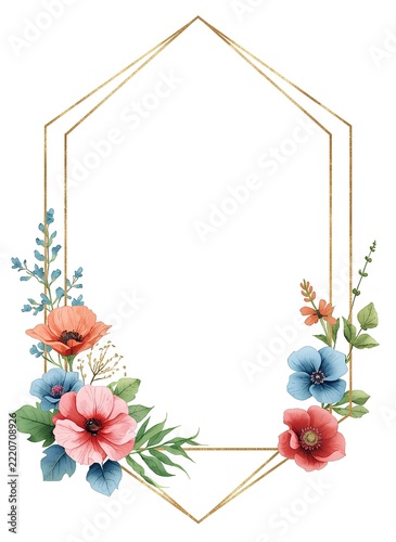 frame with flowers