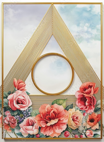 picture frame with rose