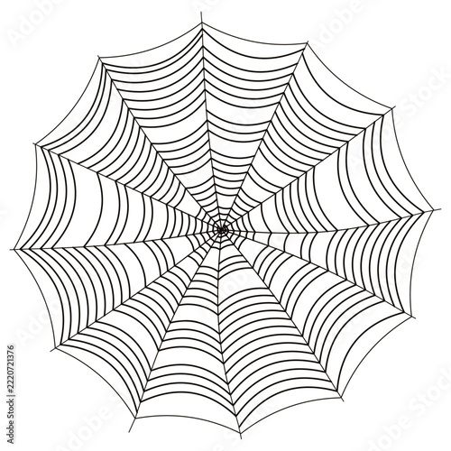 Halloween cobweb. Isolated hand drawn spiderweb for spooky and gothic designs. Perfect decoration for web, print, party themes. Vector line art elements. Illustration of a spider web halloween frame