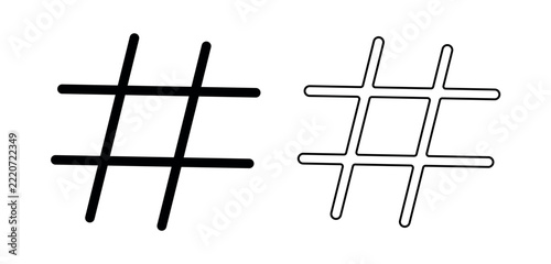 Hashtag icon. social media tag symbol. hash tag png and vector on transparent background