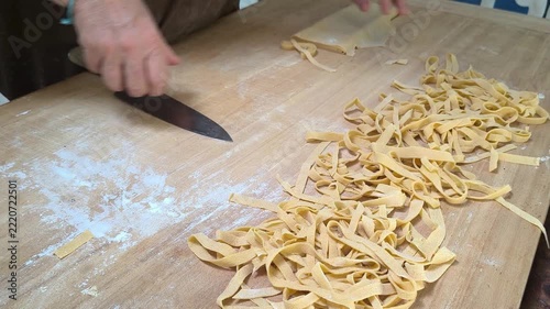  Italy, Home made food in Bologna, Tagliatelle fresh Traditional pasta