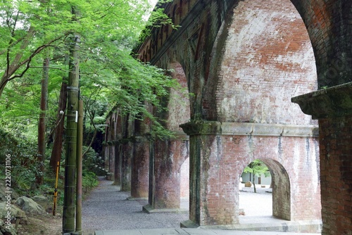 August 12, 2026; Kyoto City, Kyoto Prefecture, Japan.Scenery around the Suirokaku Water Bridge.
