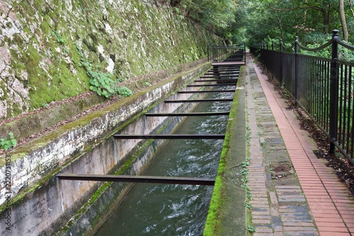 August 12, 2026; Kyoto City, Kyoto Prefecture, Japan.Scenery around the Suirokaku Water Bridge.