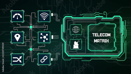 Complex telecom matrix network interface mapping multi channel data routing and link pathways