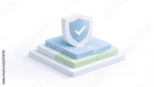 corporate information protection concept with abstract shield form