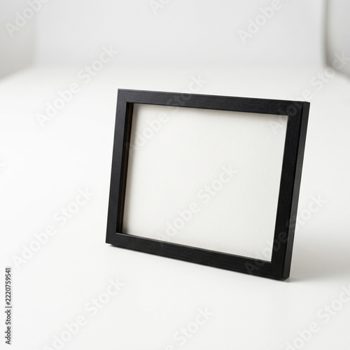 Minimalist Black Rectangular Picture Frame with Empty Display Area