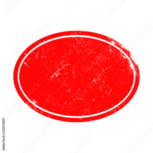 Simple red oval shape with a thin black border, set against a solid black background, use as a basic geometric isolated on a transparent background
