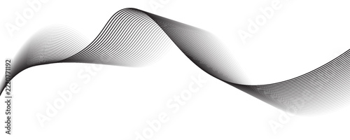 Abstract vector background with black wavy lines. vector illustrations