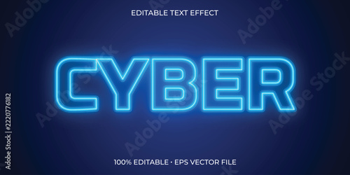 Cyber ​​editable text effect