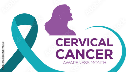 Vector illustration on the theme of Cervical Cancer awareness month observed each year during January. banner, Holiday, poster, card and background design.