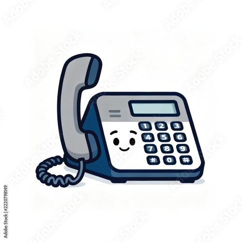 Friendly Office Telephone Avatar Illustration