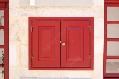 old red window