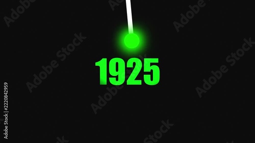 Bright Idea Lighting Up 1925 – Futuristic New Year Concept Symbolizing Innovation, Hope, Strategy and Forward Thinking Success.4k video black background