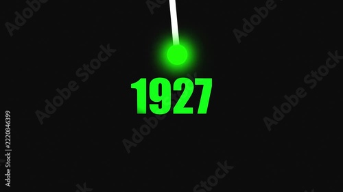 Bright Idea Lighting Up 1927 – Futuristic New Year Concept Symbolizing Innovation, Hope, Strategy and Forward Thinking Success.4k video black background