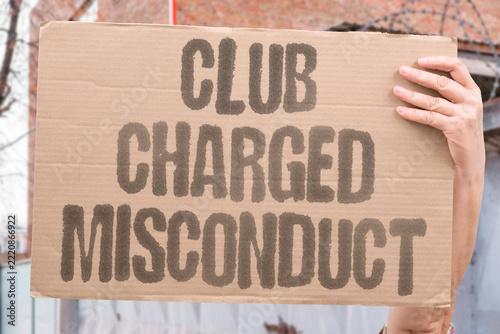 Obraz na plátně "Club charged misconduct" Football authorities accuse team of breaking rules