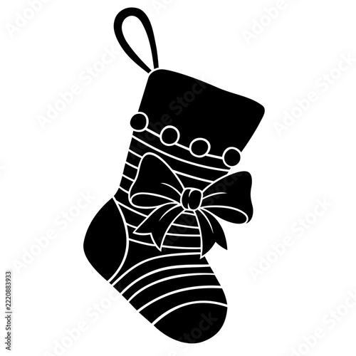 christmas sock isolated on white