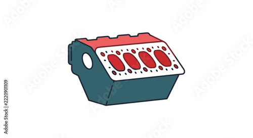 Cartoon Engine Block Illustration
