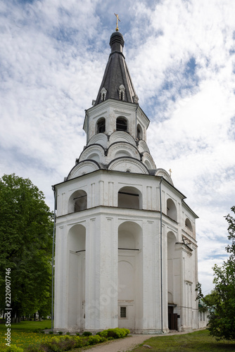 The Crucifixion Church-bell tower in the ancient convent of the Assumption. Alexandrovskaya Sloboda. Alexandrov, Vladimir region. Golden Ring of Russia