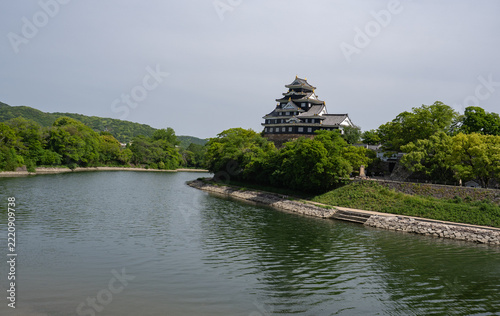 旭川を見下ろす岡山城