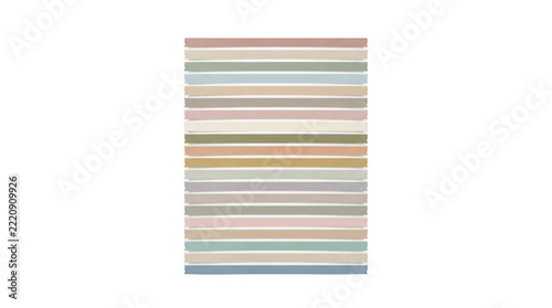 Minimalist striped pattern rug isolated on transparent background