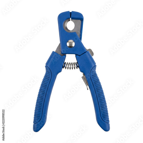 Blue dog nail clipper, isolated on transparent background