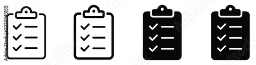 Fotografie Clipboard icons set