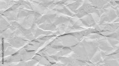 Crumpled White Paper Texture Background with Sharp Creases and Folds for Poster Mockups, Web Banners, Craft Design and Abstract Backdrop