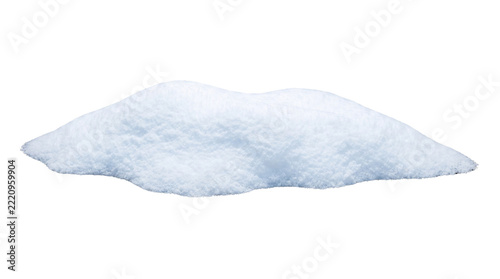 pile of fluffy white snow isolated on transparent background png