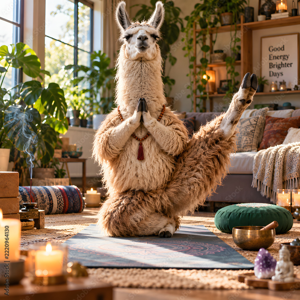 Fototapeta premium lama yoga