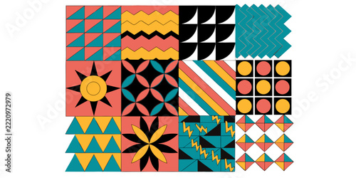 seamless geometric pattern with geometric shapes