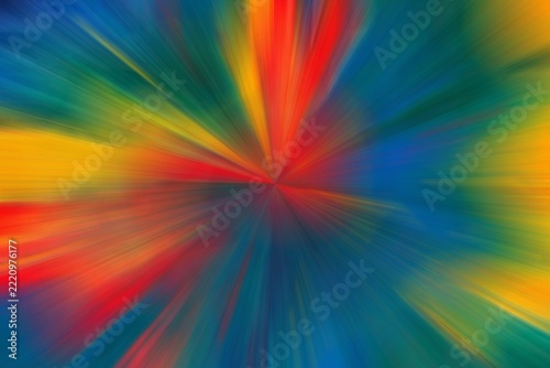 Abstract Multicolor Radial Motion Blur Background