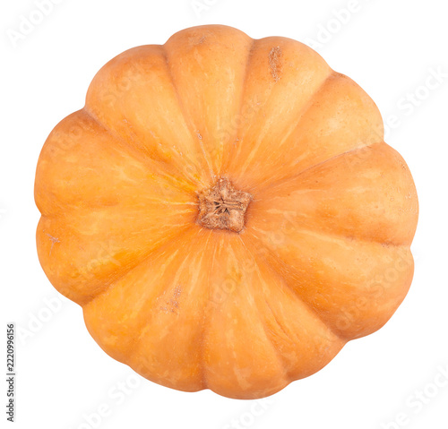 pumpkin path isolated on white top view