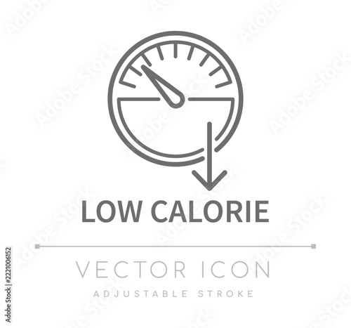 Low Calorie Line Icon