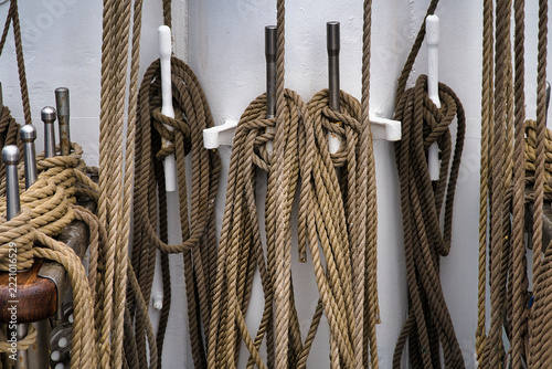ropes on a sailing ship