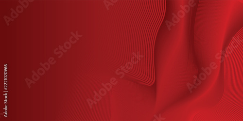 Red Wave Lines Pattern  Background. Technology Banner. Vector Illustration. Abstract Business Wallpaper