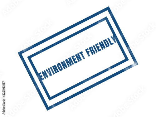 Environment Friendly blue rectangular stamp