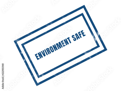 Environment safe rubber stamp with blue border