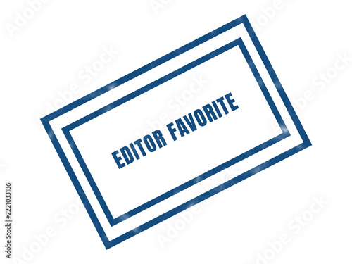 Blue editor favorite rubber stamp with bold text
