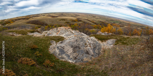 St. Victor petroglyphs in autumn